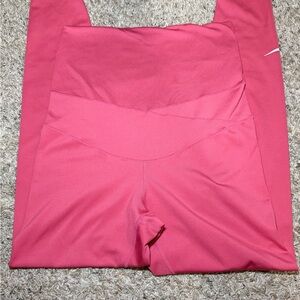 Women's Nike One Pink High-Rise Full-Length Maternity Leggings Size Medium